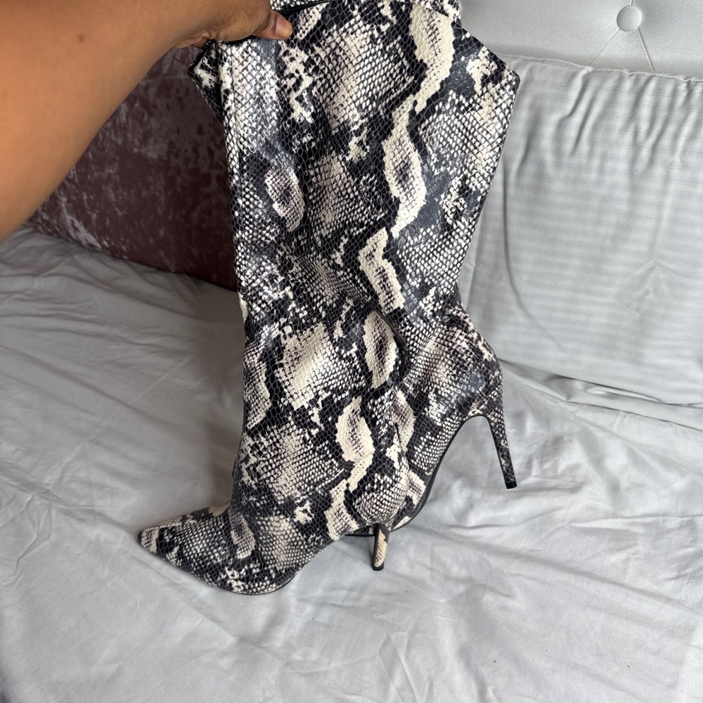 Snakeskin Stiletto Boots